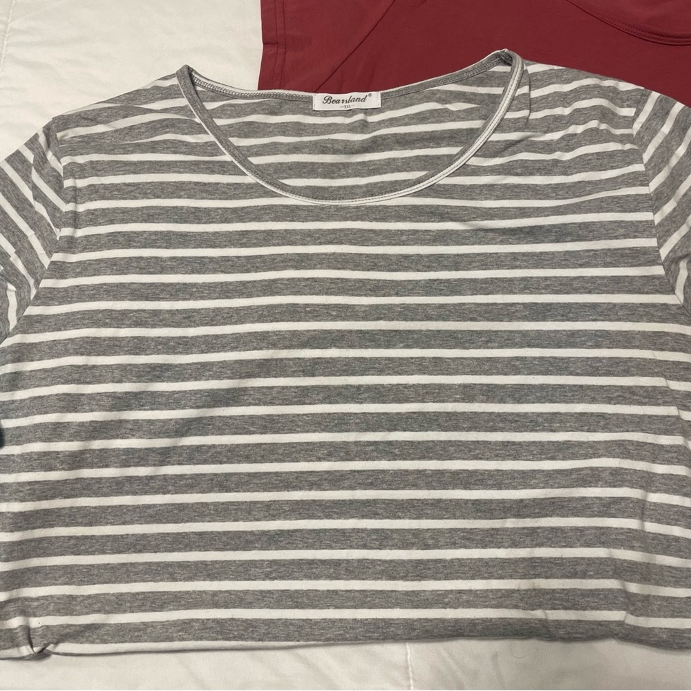 Lot of 3 Classic Side-Ruched Maternity T-Shirts, Like New! XXL - Picture 8 of 9